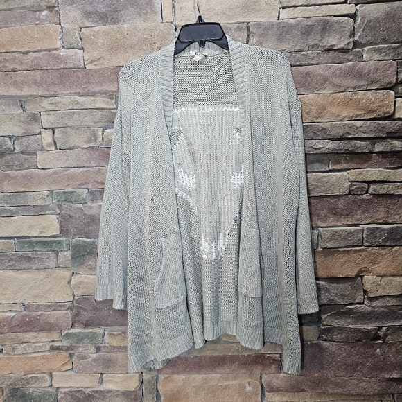 Show Me Your Mumu Mellow Easy Cardi Ojai Bull Skull Knit Cardigan Large - Picture 5 of 9